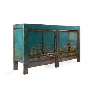 Mueble Madera Pátina Turquesa