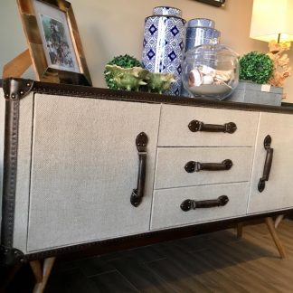 Mueble TV Yute y Cuero