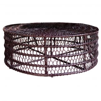 Mesa Centro Rattan tejido