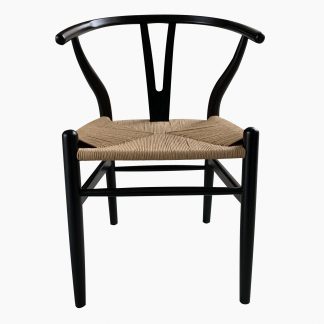 Silla Wishbone Negra-Natural