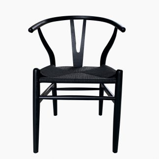 Silla Wishbone Negra-Negra