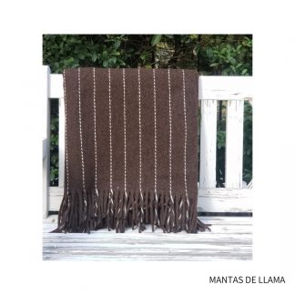 Mantas de llama Marrón Rayas