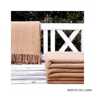 Mantas de llama Canela