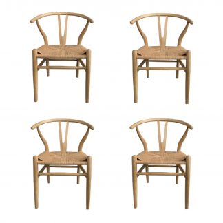 Pack Silla Wishbone Natural